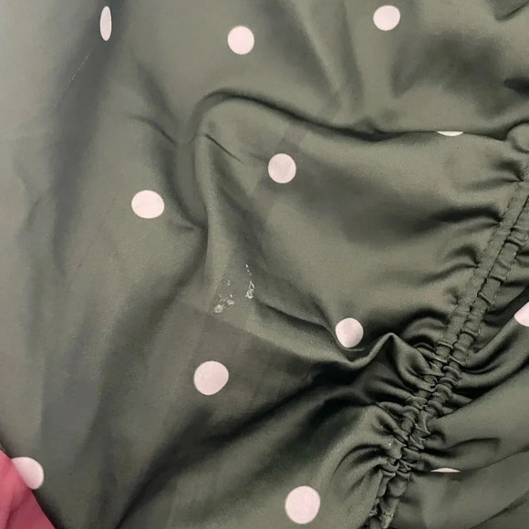 For love & Lemons green Davies polka dot ruched mini dress - Picture 13 of 15